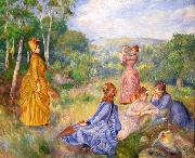 Pierre-Auguste Renoir Young Ladies Playing Badminton Spain oil painting artist